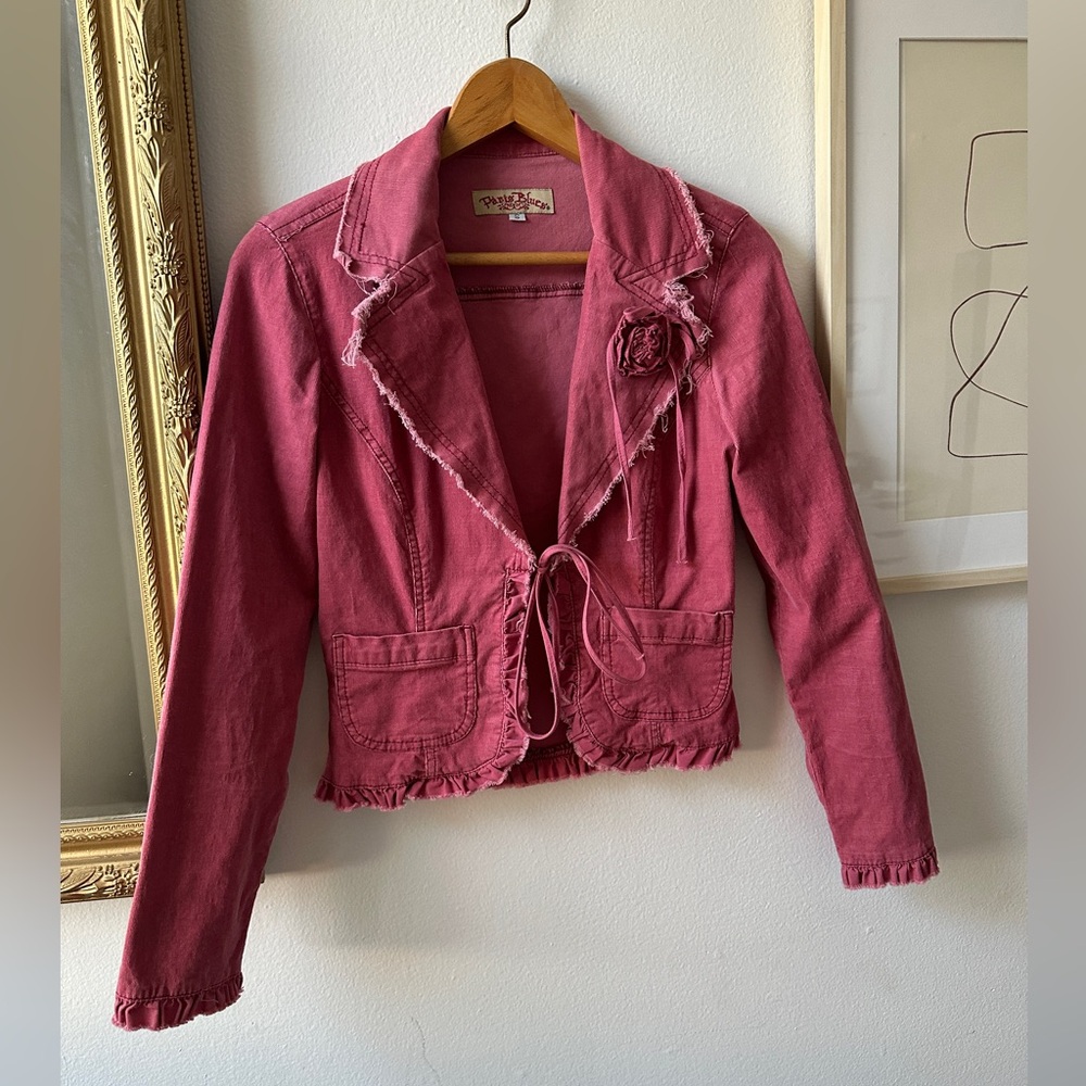 Pink Rosette Vintage Y2K Paris Blues Jacket